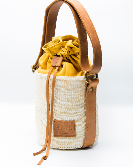 Mustard Wahura Bucket Bag